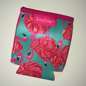 Lilly Pulitzer flamingo koozie